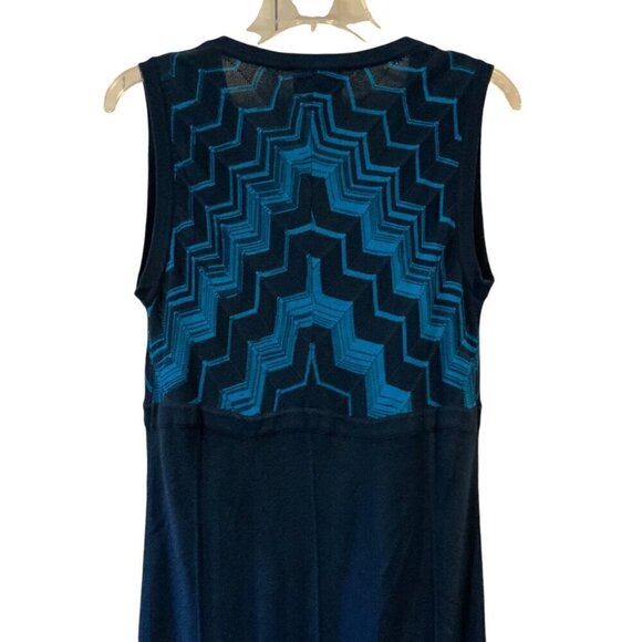 Missoni For Target 2011 Womens Maxi Dress Size Medium Blue Chevron Knit V Neck - Picture 5 of 7